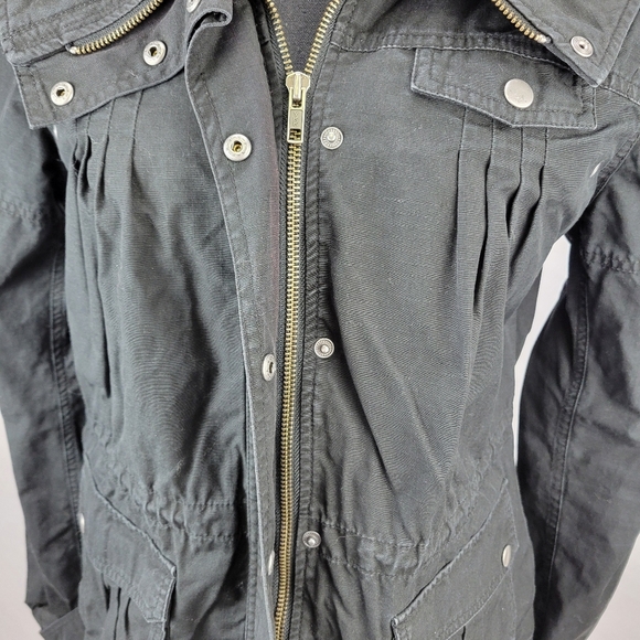 H&M Stylish Black Hooded Jacket SIZE medium - Picture 2 of 8